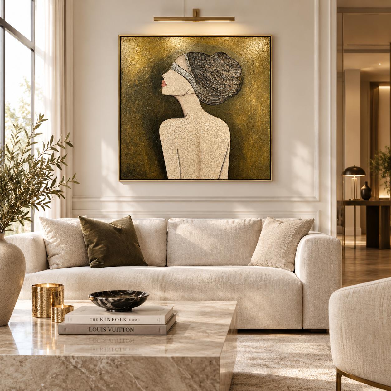 Becoming Whole, 2026 — Acrylic, mixed media on canvas by Asal Ravan
